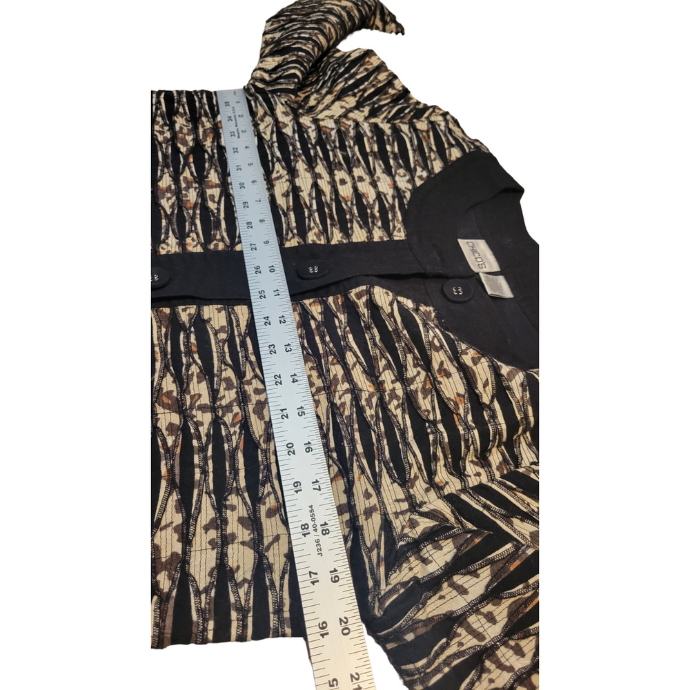 Chicos Quilted Patterned Button Up Jacket Womens … - image 6